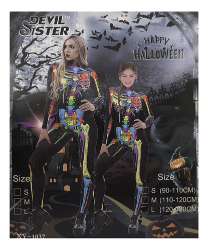 Disfraz Esqueleto Para Niña- Halloween- Universo Mágico-