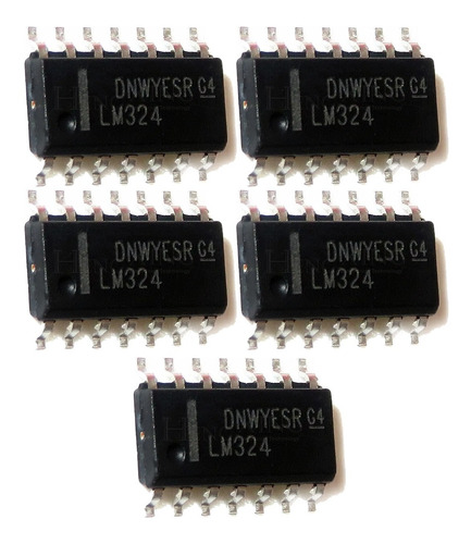 Amplificador Operacional Cuádruple Lm324n Smd X5 Unidades