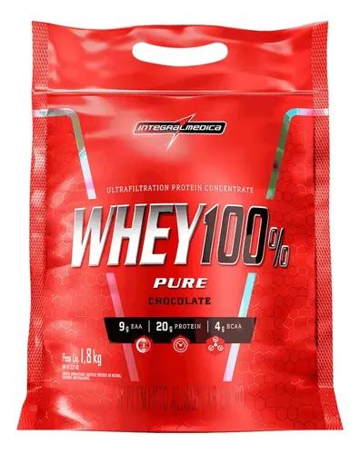 Whey 100% Pure Pouch 1,8kg Chocolate Integralmédica