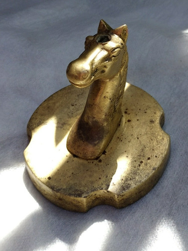 Imagen 1 de 3 de Porta Lápices De Bronce, Cabeza Caballo....