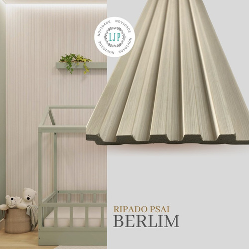 Imagem 5 de 6 de 1 Painel Decorativo Ripado Berlim 12,2cmx285cm Paredes Salas