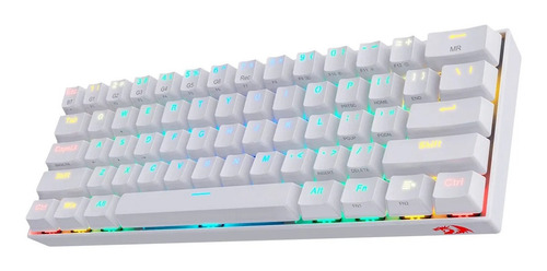 Teclado gamer bluetooth Redragon Draconic K530 QWERTY Outemu Brown inglés US color blanco con luz RGB