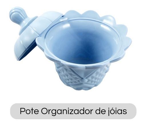 Imagem 2 de 4 de Porta Algodão Decorativo Organizador De Penteadeira De Mesa