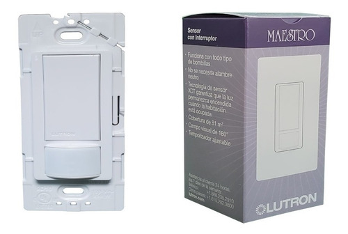 Interruptor Switch De 5 Amp Con Sensor Pir  Marca Lutron