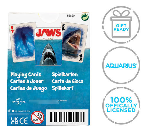 Baraja De Cartas Jaws Temática Para Juegos De Cartas
