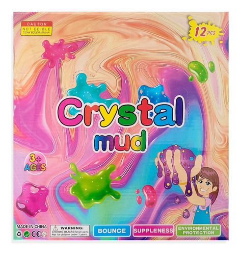 Pack 12 Slime Squishy Colores Brillo Helado Sorpresa