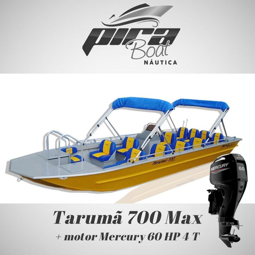 Imagem 6 de 10 de Lancha Tarumã 700 Passageiro Max 12 Pessoas