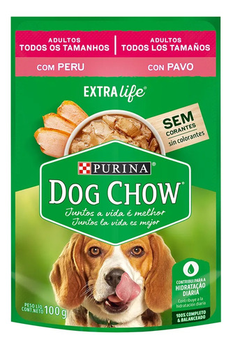 Dog Chow Sachet Pavo 100gr X15 Und | Mdr