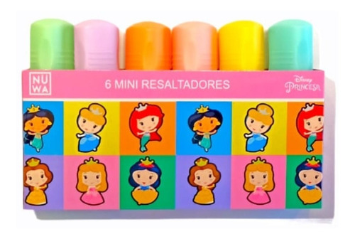 Resaltadores Disney Mini X6  Super Lindos Colores Pasteles