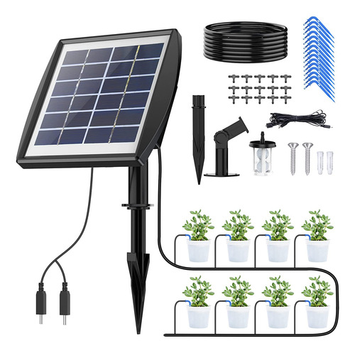 Sistema De Riego Solar Automático Por Goteo Plantas Ma...