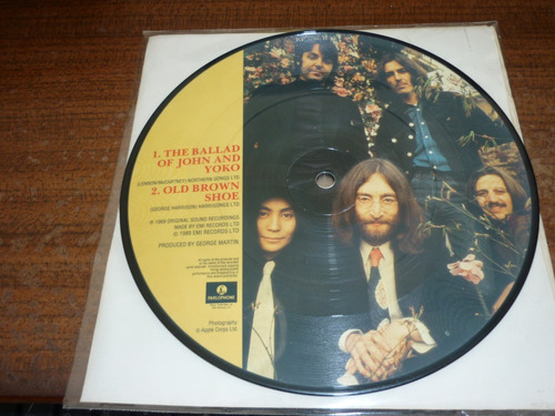 The Beatles Ballad Of John And Yoko Picture Disc Ing Ggjjzz