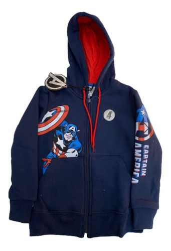 Campera Canguro Avengers Vengadores Cap America Con Capucha 