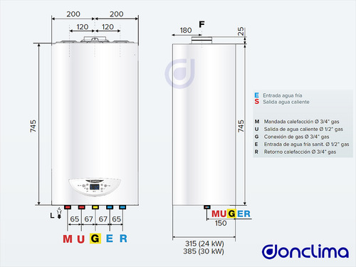 Caldera Ariston Condensacion Hs One 24 Dual Somos Donclima