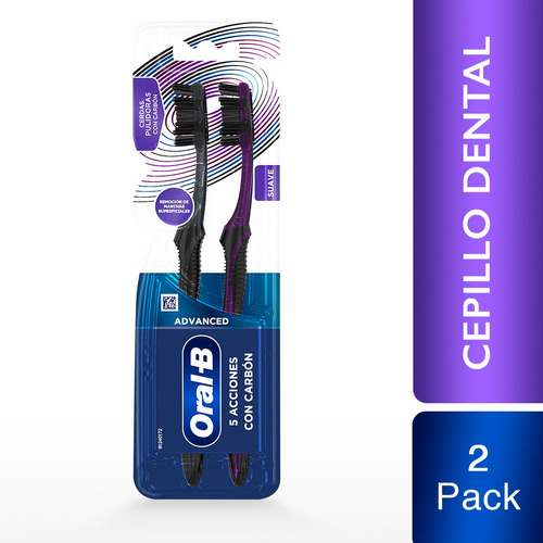 Cepillo Dental Oral-b® Advanced 5 Acciones Con Carbón 2 Pack
