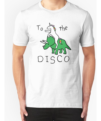 Franela  To The Disco Unicornio Montando Triceratops