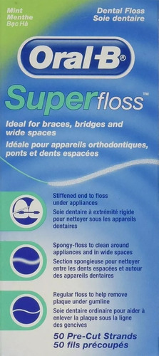  Oral-b Super Floss Mint Hilo Dental Precortado 50 Original
