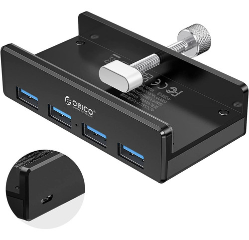 Adaptador Orico Usb 3.0 Hub Abrazadera, Divisor Usb De Alumi