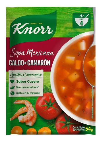 Knorr Sopa Mexicana Caldo De Camarón 54g