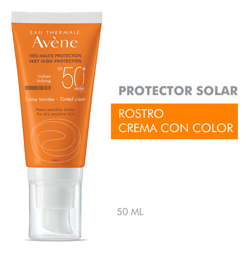 Avene Solar Linea Naranja Crema Con Color 50 Fps [50 Ml]