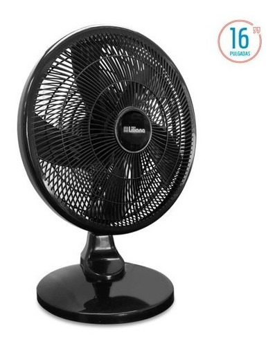 Imagen 2 de 2 de Liliana Vsop16 Ventilador De Mesa 3 Vel 5 Aspas Oscilante Color De La Estructura Negro