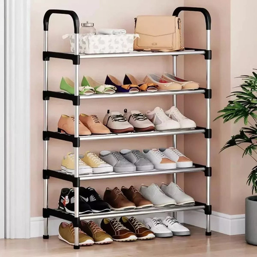 Sapateira 5 Prateleiras Com Armacao De Metal 54x25x95cm