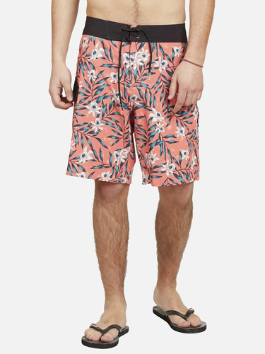 Traje De Baño Tropical Hide Out Trunks Red Hombre Multicolor