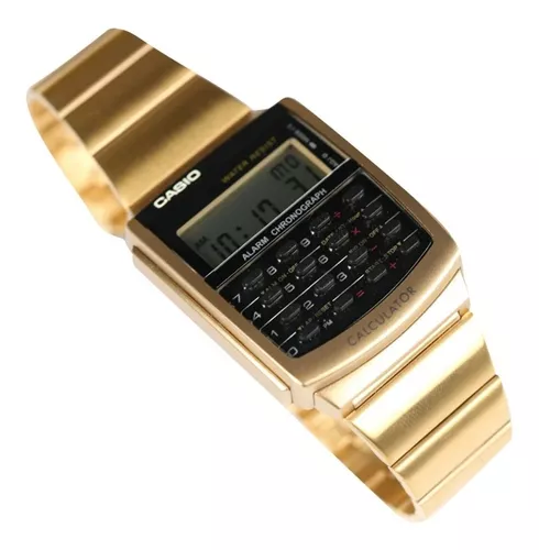 Casio Databank CA506G-9AVT Reloj de calculadora, Oro, Moderno