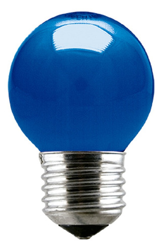 Lampada Incandescente Bolinha Azul 15w 127v