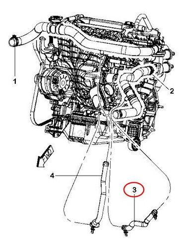 Imagen 2 de 4 de Manguera Enfriador Aceite Dodge Journey 2.4 (inferior)