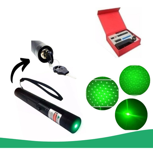 Presentación recargable con bolígrafo láser verde con alcance de 50 km