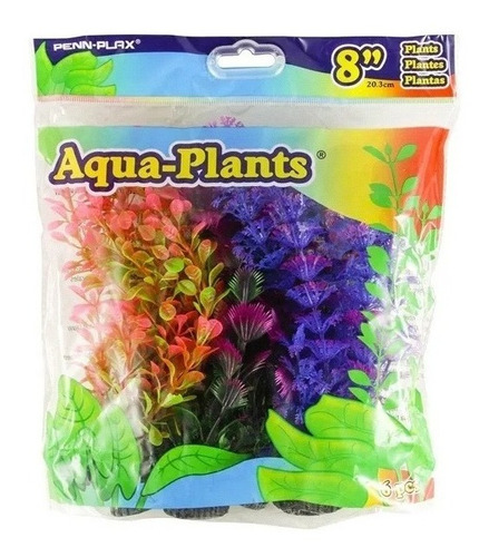 Planta Artificial Plastica Pecera Aqua Plant 20 Cm 6 Unidad