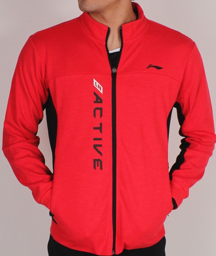 Imagen 1 de 4 de Sudadera Li-ning Original Nuevo Rojo Unisex Cierre Fpx
