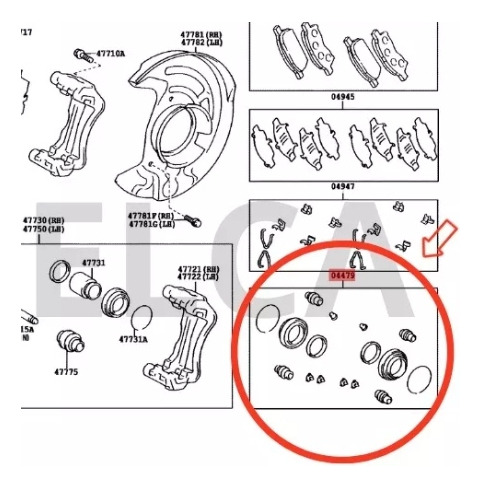 Kit Caliper Frenos Toyota Corolla Sky Araya Febest 