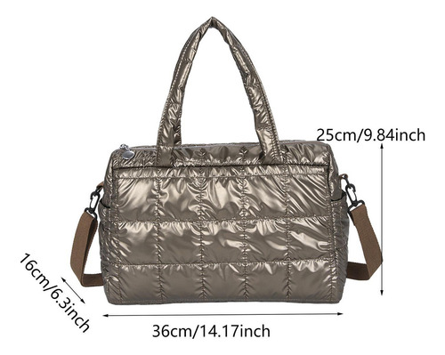 Bolso Bandolera Acolchado Para Mujer, Bolso De Compras De