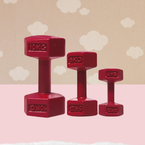 3 X 3pcs Sports Playset Bonitos Halteres Em Miniatura Para