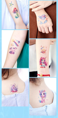Tatuajes Temporales Infantiles Color Surtidos Genericos