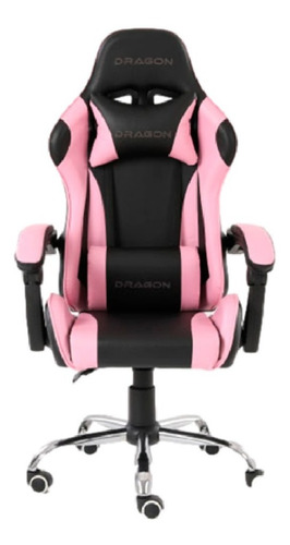 Silla Gamer Nextep Dragon Xt Falkor Rosa / Negro Color Negro/Rosa