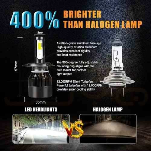 St Kit De Focos Led 9003 H4 De 14000 Lm Alta Y Baja Para