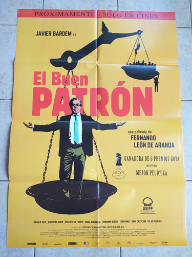 Poster Afiche Cine - El Buen Patrón - Javier Bardem *