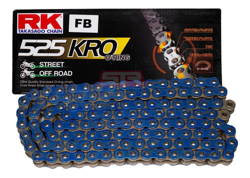 Cadena Rk 525kro-124 Azul O Ring S1000rr Fz 07 09 Stockrider