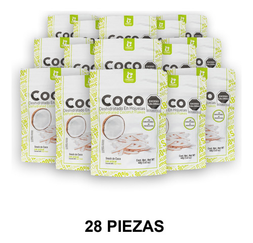 Snack Coco Deshidratado Con Azucar Chips (28 Pzas).