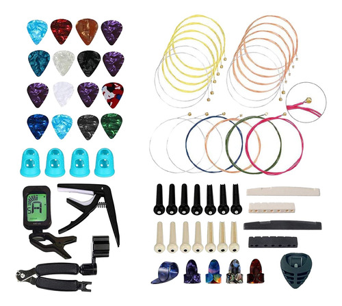 66pcs Juego De Herramientas De Guitarra Incluyendo Guitar