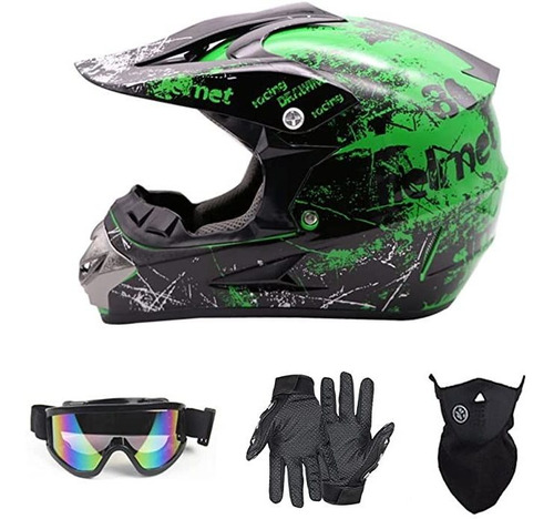 Sanqing Casco De Motocross Para Jóvenes Y Adultos, Unisex,.