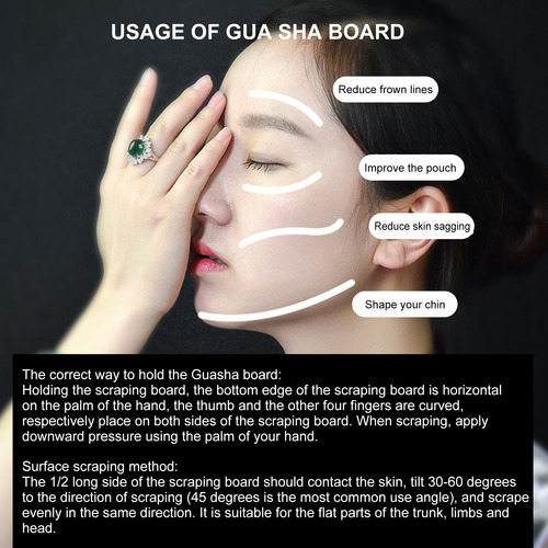 Herramienta Facial Gua Sha, Tabla Guasha, Masaje Raspador Gu