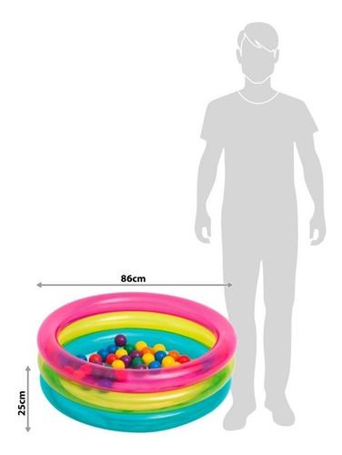 Piscina Intex Colores Con Pelotas Interior/ Exterior 48674np