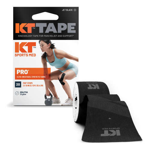 Kt Tape, Sports Med, Pro 20 Tira De 10 Pulgadas, Precortada,