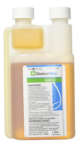 Demon Max Insecticida De 1 Pinta- 25,3% Cipermetrina.