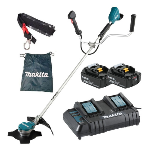 Roçadeira Makita 36v Com 2 Baterias 18v 5ah Dur368azc Bivolt