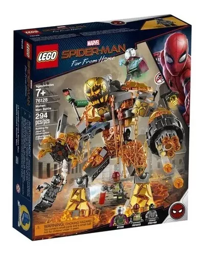 Lego Spiderman Lejos De Casa Molten Man Misterio 76128