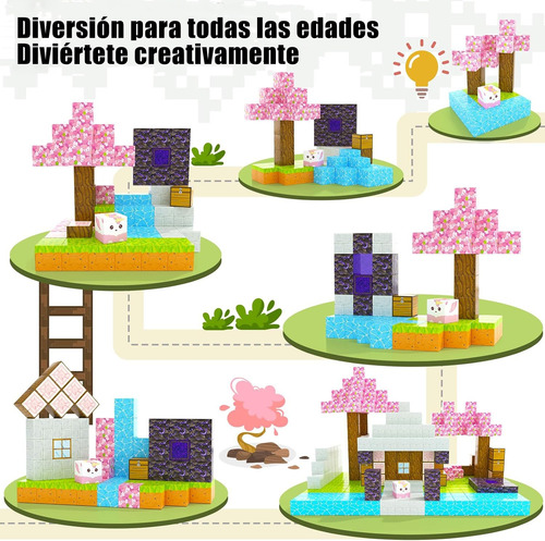 Juguetes De Construcción Bloques Minecraft Juegos Stem 84pzs